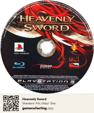 Heavenly Sword PlayStation 3, PAL disc