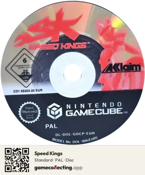 Speed Kings Nintendo GameCube, PAL disc
