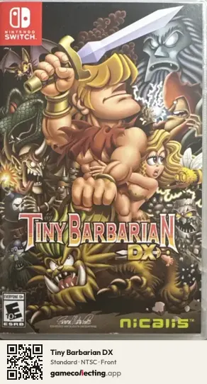 Tiny Barbarian DX Nintendo Switch, NTSC box front