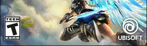 Immortals Fenyx Rising, the ESRB box on its front