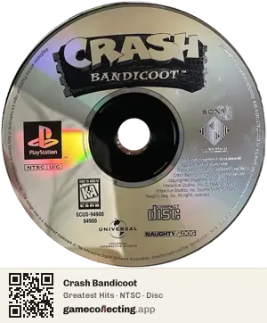 Crash Bandicoot PlayStation, NTSC disc