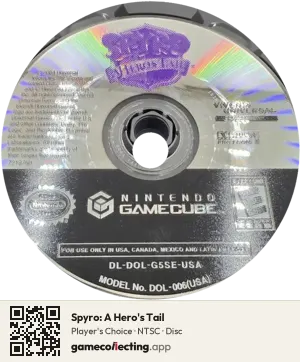 Spyro: A Hero's Tail Nintendo GameCube, NTSC disc