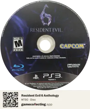 Resident Evil 6 Anthology PlayStation 3, NTSC disc