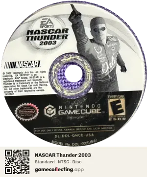 NASCAR Thunder 2003 Nintendo GameCube, NTSC disc