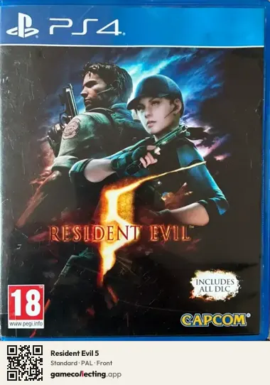 Resident Evil 5 PlayStation 4, PAL box front