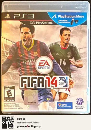 FIFA 14 PlayStation 3, NTSC box front