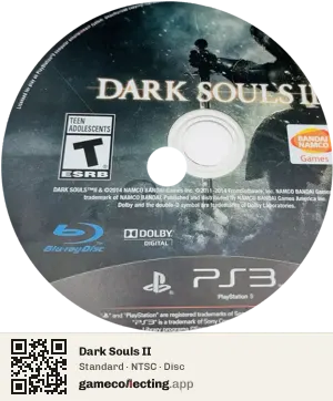 Dark Souls II PlayStation 3, NTSC disc