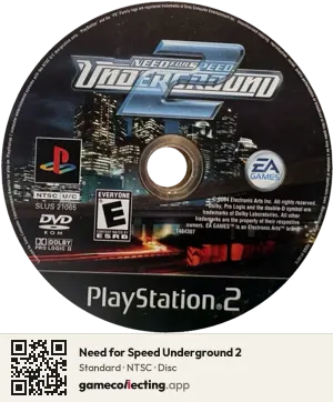 Need for Speed Underground 2 PlayStation 2, NTSC disc