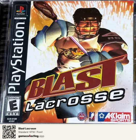 Blast Lacrosse PlayStation, NTSC box front