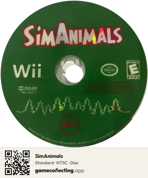SimAnimals Nintendo Wii, NTSC disc