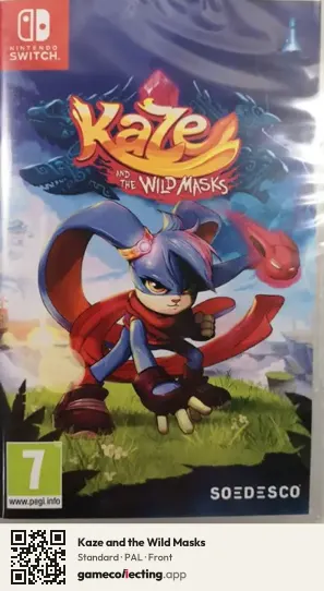 Kaze and the Wild Masks Nintendo Switch, PAL box front