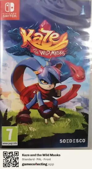Kaze and the Wild Masks Nintendo Switch, PAL box front