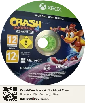 Crash Bandicoot 4: It's About Time Xbox One, PAL disc