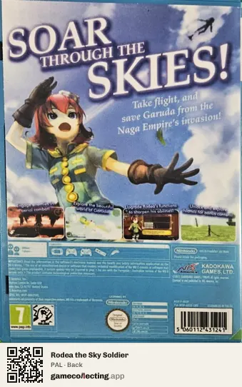 Rodea the Sky Soldier Nintendo Wii U, PAL box back