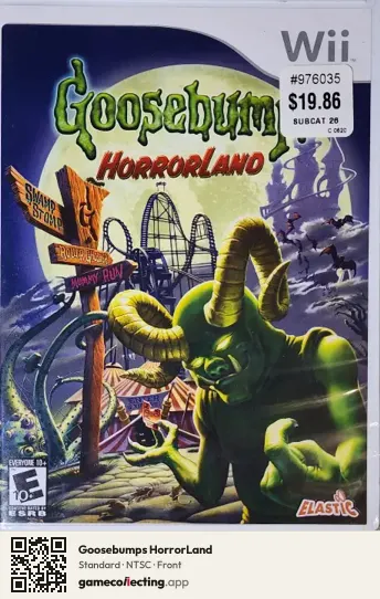 Goosebumps HorrorLand Nintendo Wii, NTSC box front