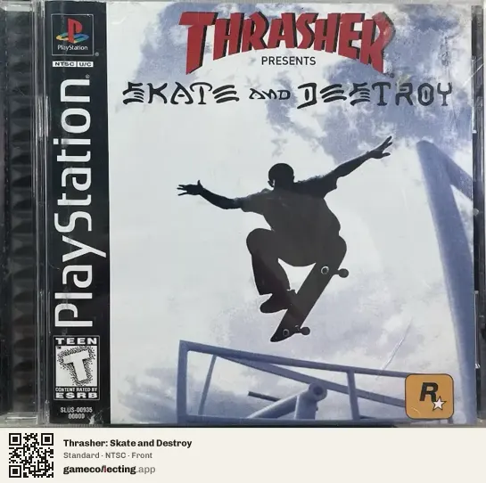 Thrasher: Skate and Destroy PlayStation, NTSC box front