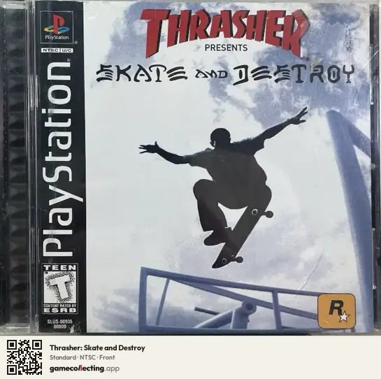 Thrasher: Skate and Destroy PlayStation, NTSC box front