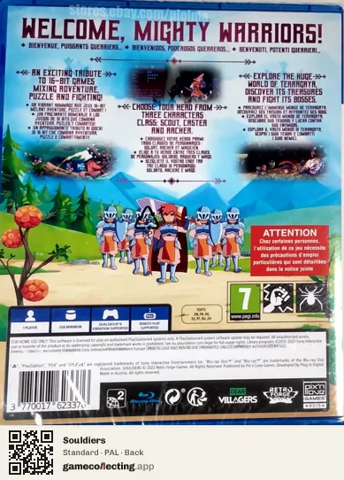 Souldiers PlayStation 4, PAL box back