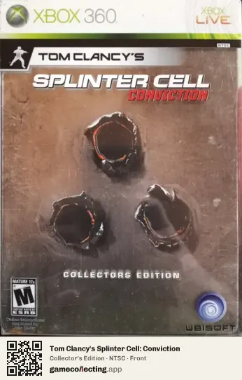 Tom Clancy's Splinter Cell: Conviction Xbox 360, NTSC box front