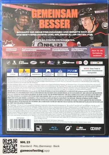 NHL 23 PlayStation 4, Germany box back
