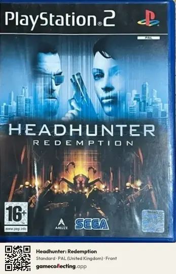 Headhunter: Redemption PlayStation 2, United Kingdom box front