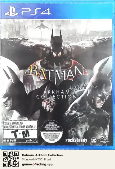 Batman: Arkham Collection PlayStation 4, NTSC box front