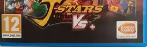 J-Stars Victory Vs+, the PEGI square on its front