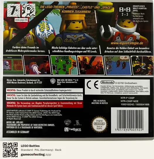 LEGO Battles Nintendo DS, Germany box back