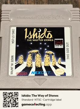 Ishido: The Way of Stones Game Boy, NTSC cartridge label