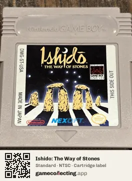 Ishido: The Way of Stones Game Boy, NTSC cartridge label