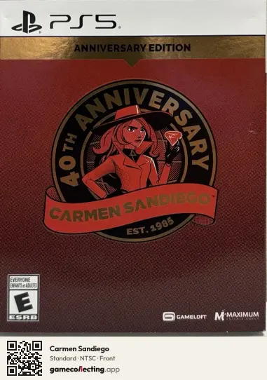 Carmen Sandiego PlayStation 5, NTSC box front