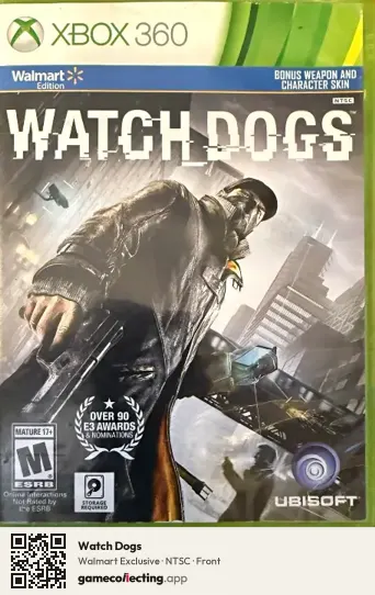 Watch Dogs Xbox 360, NTSC box front