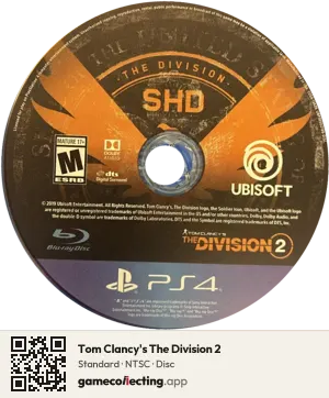 Tom Clancy's The Division 2 PlayStation 4, NTSC disc