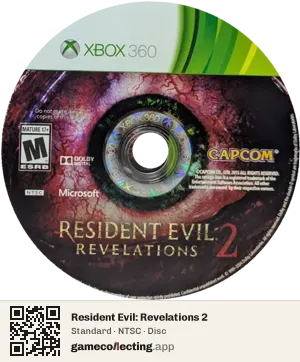 Resident Evil: Revelations 2 Xbox 360, NTSC disc