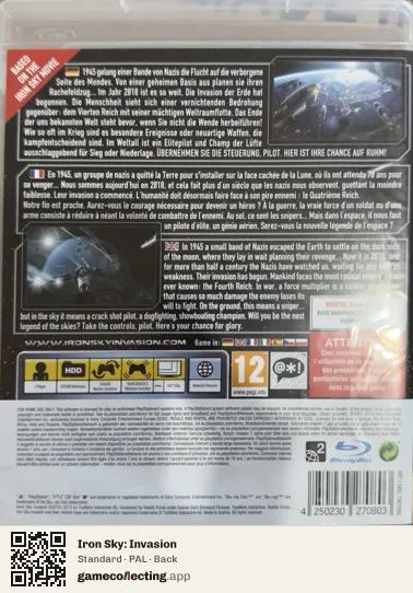 Iron Sky: Invasion PlayStation 3, PAL box back