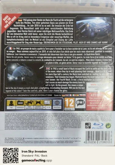 Iron Sky: Invasion PlayStation 3, PAL box back