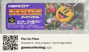 Pac-In-Time Super Nintendo Entertainment System, Asia cartridge label