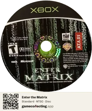 Enter the Matrix Xbox, NTSC disc
