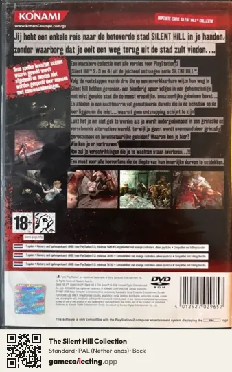 The Silent Hill Collection PlayStation 2, Netherlands box back