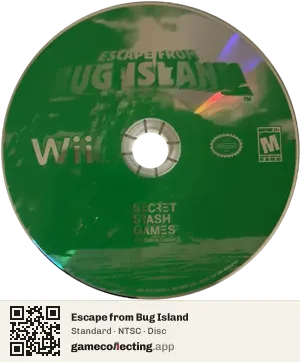 Escape from Bug Island Nintendo Wii, NTSC disc