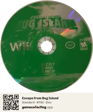 Escape from Bug Island Nintendo Wii, NTSC disc