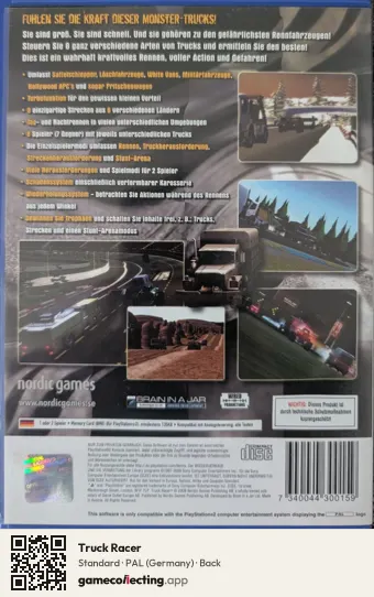 Truck Racer PlayStation 2, Germany box back