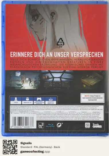 Signalis PlayStation 4, Germany box back