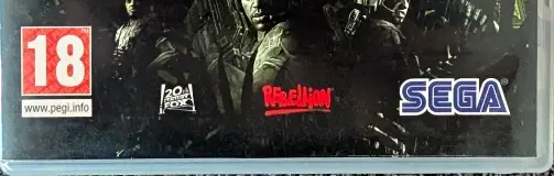 Aliens vs. Predator, the PEGI square on its front