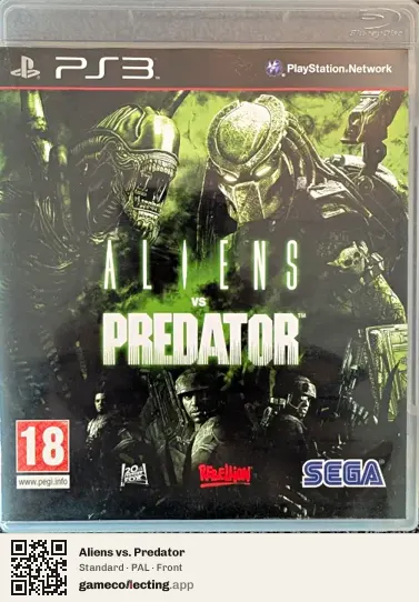 Aliens vs. Predator PlayStation 3, PAL box front