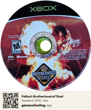Fallout: Brotherhood of Steel Xbox, NTSC disc