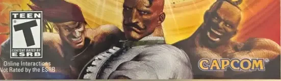 Super Street Fighter IV, the ESRB box on its front