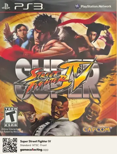 Super Street Fighter IV PlayStation 3, NTSC box front