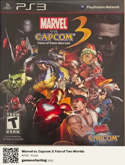 Marvel vs. Capcom 3: Fate of Two Worlds PlayStation 3, NTSC box front