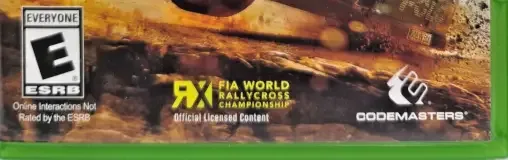 Dirt Rally, the ESRB box on its front